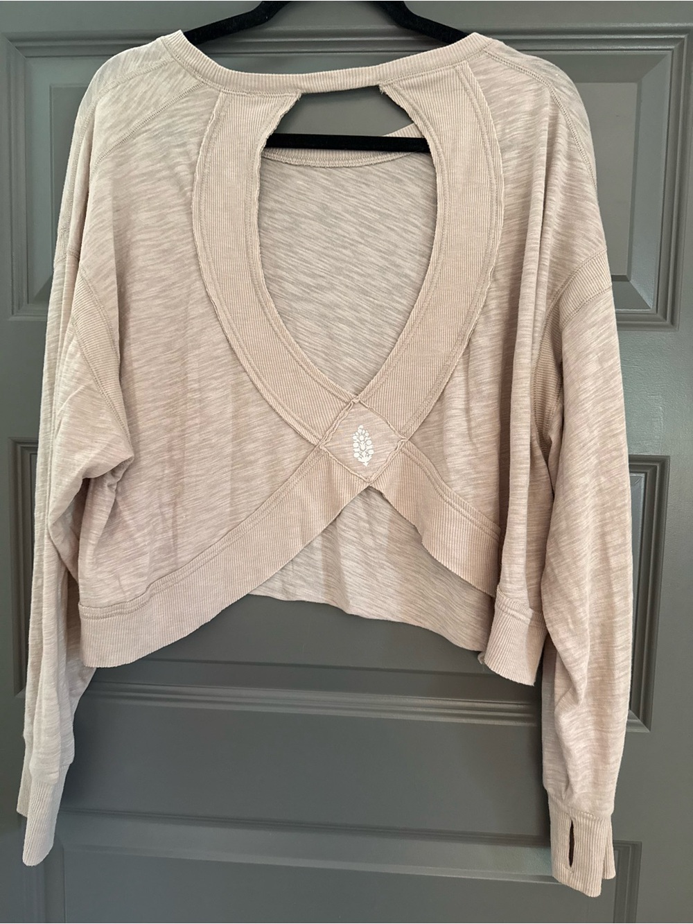 FP Movement by Free People Relaxed Long Sleeve My Time Layer Pullover in Pumice - Picture 5 of 5